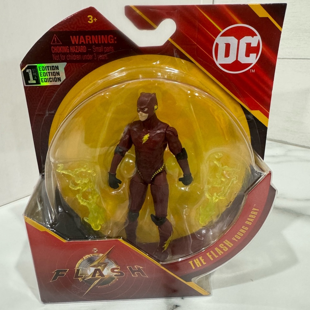THE FLASH YOUNG BARRY 4” ACTION‎ FIGURE. FIRST EDITION DC THE FLASH MOVIE